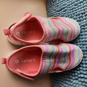 Carter's Kids Shoes - Pink and Multicolor Stripes